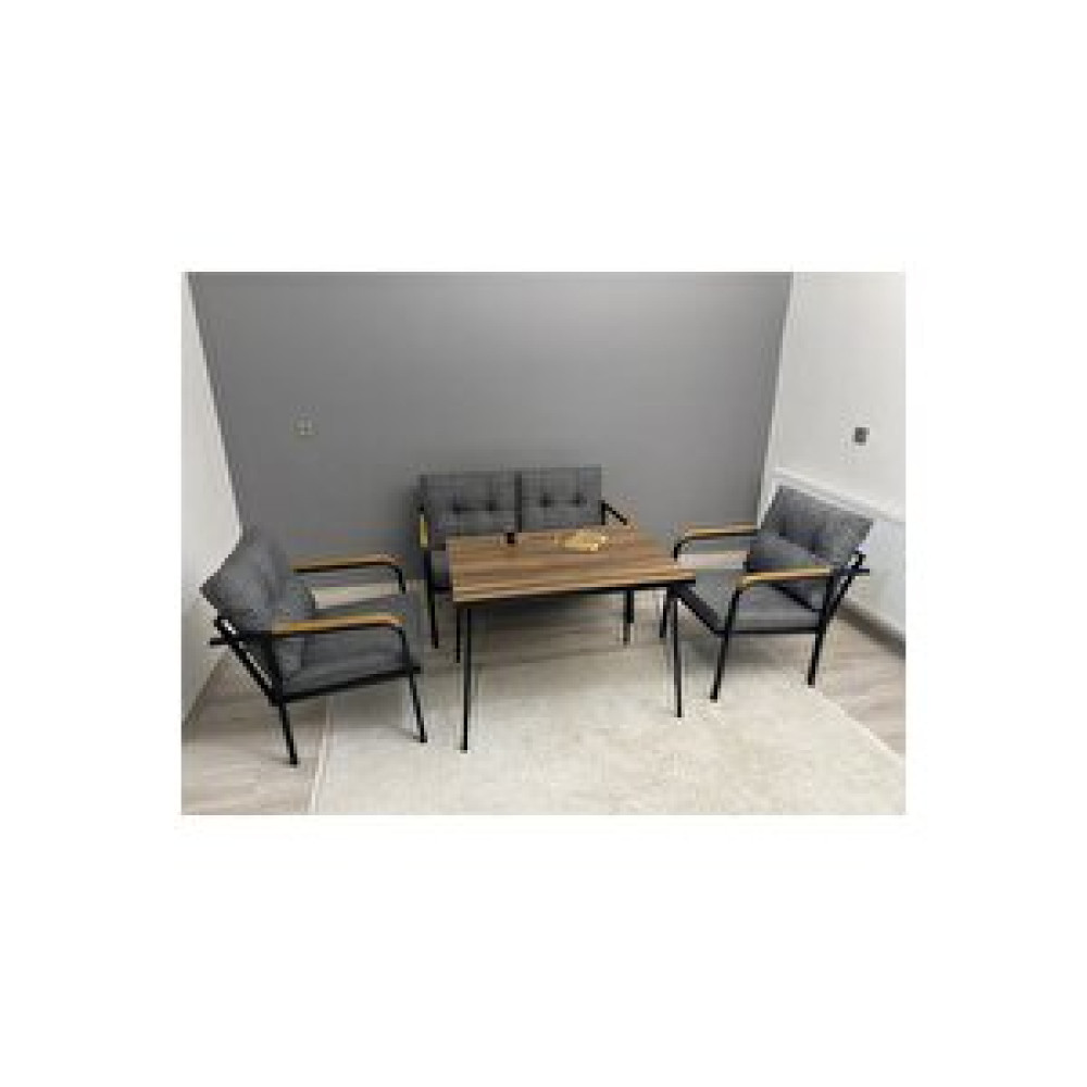 Modern Style Home Venüs Balkon, Bahçe, Cafe - Metal Kanepe Koltuk Takımı - 2 ve #43;1 ve #43;1 ve #43; Masa Bahçe Mobilyası Takımı Fiyatı