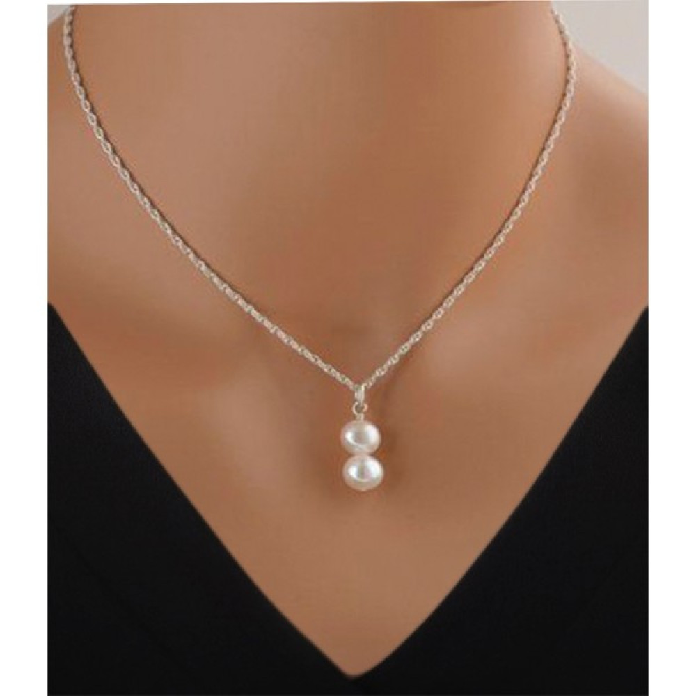 Modern Takı İnci Kolye Gümüş - Beyaz - 50 cm Gümüş Kolye Fiyatı