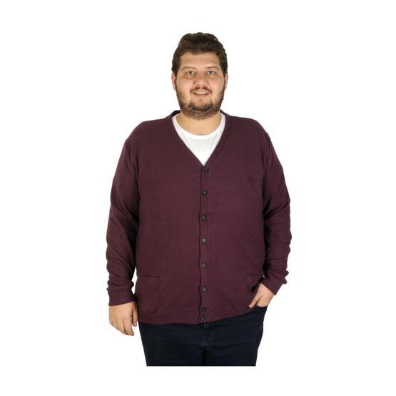 ModeXL 19522 Mürdüm Erkek Hırka