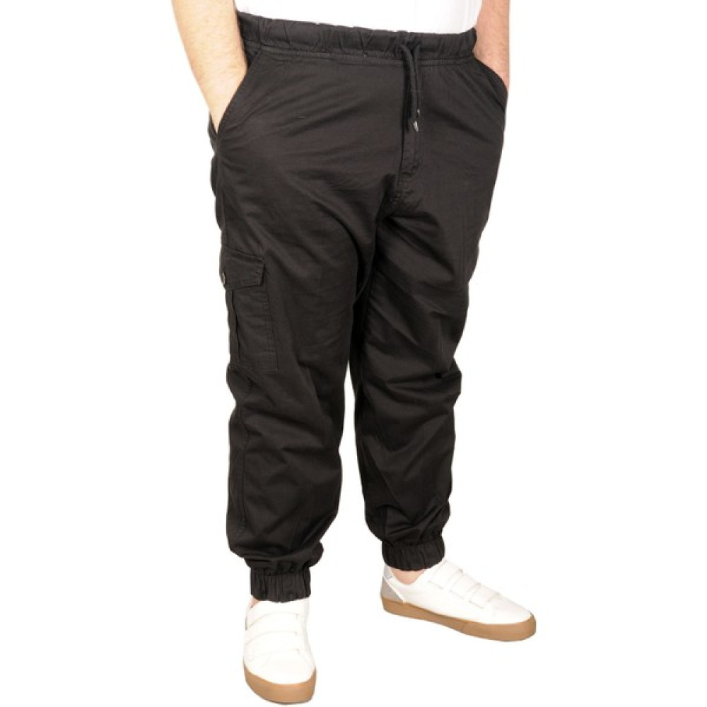 ModeXL Büyük Beden Erkek Keten Kargo Jogger Valencia 21911 Siyah Erkek Pantolon Fiyatı