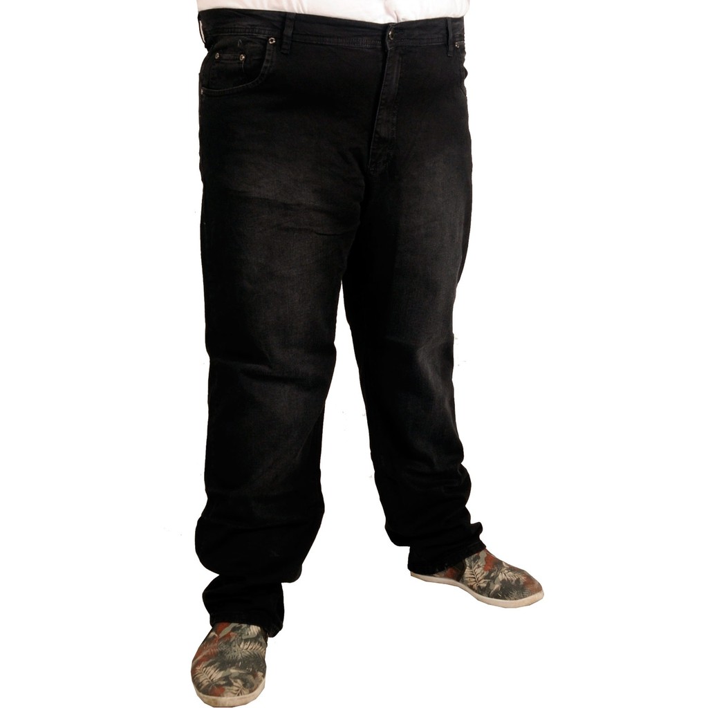 ModeXL Büyük Beden Erkek Pantolon Islemli Kot 17987 Siyah Giyim & İç Giyim Fiyatı