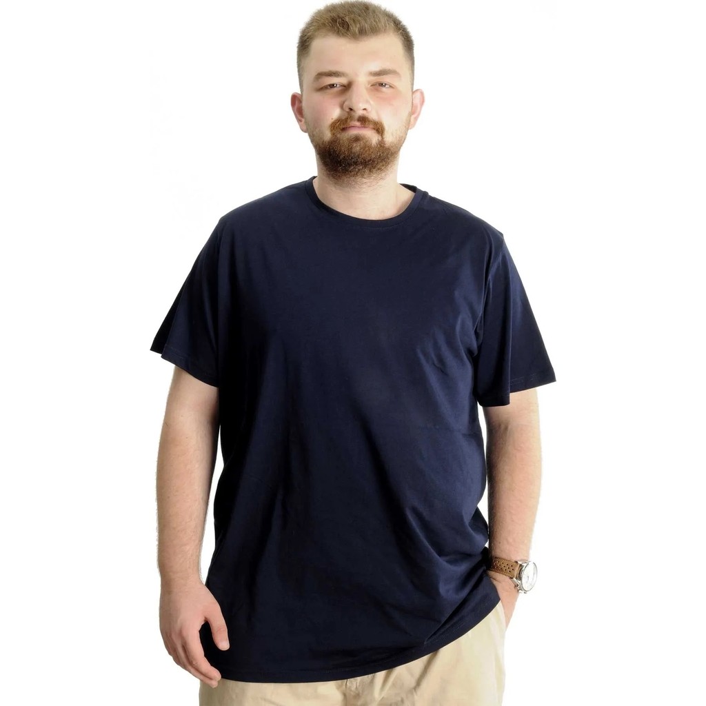 ModeXL Büyük Beden Erkek Tshirt Bisiklet Yaka Basic 20031 Lacivert Bisikletler Fiyatı