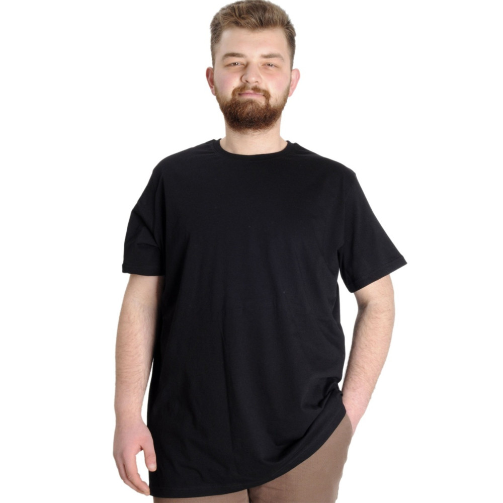ModeXL Mode Xl Büyük Beden Erkek T-shirt Basic 20031 Siyah 4XL Beden Giyim & İç Giyim Fiyatı