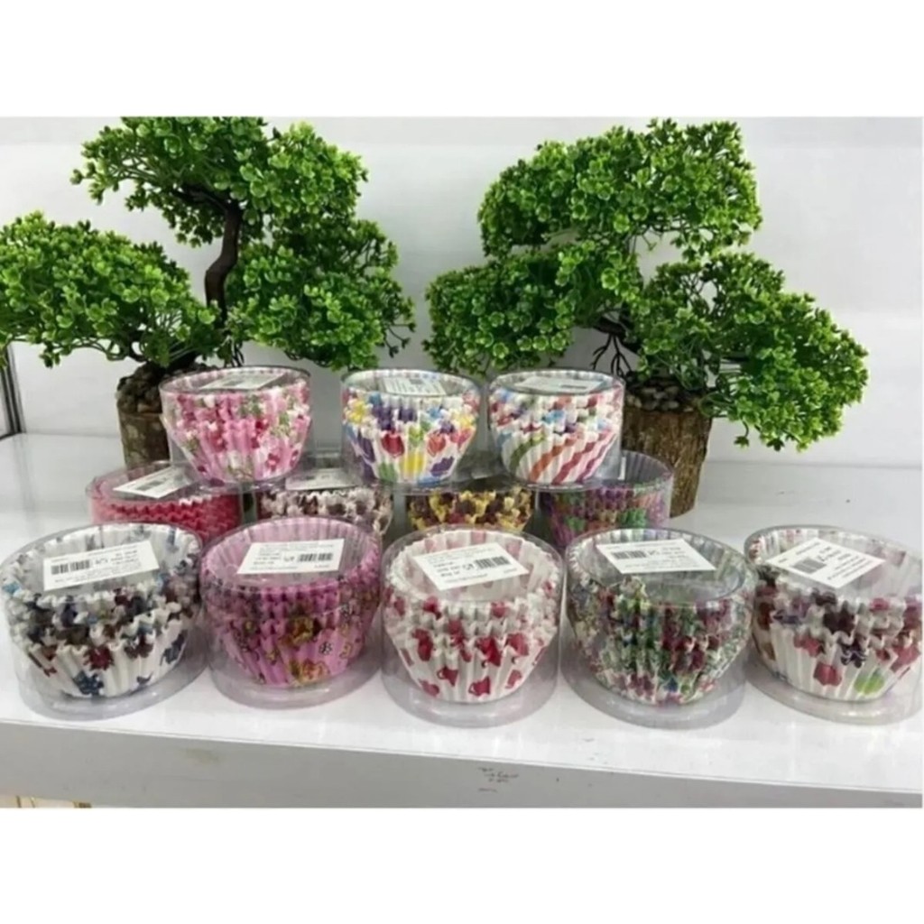 Modger 400 Adet Muffin Büyük Cupcake Kağıdı, Renkli Kağıt Muffin Kek Kalıbı Desenli Tepsiler / Fırın Kapları Fiyatı