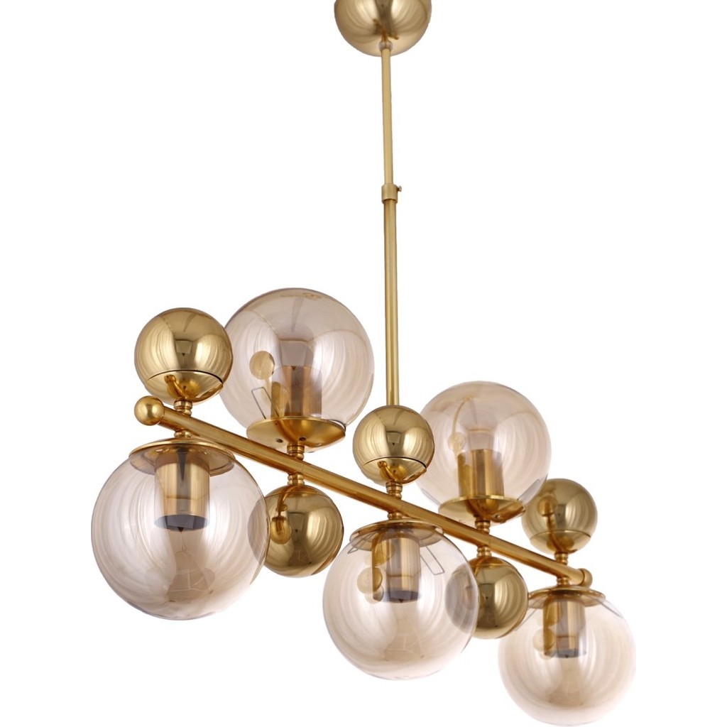 Modi Lighting Sarı Metal Toplu 5li Sıralı Sarkıt Avize Mod-Ck-Sl-5s - Gold Avize Fiyatı