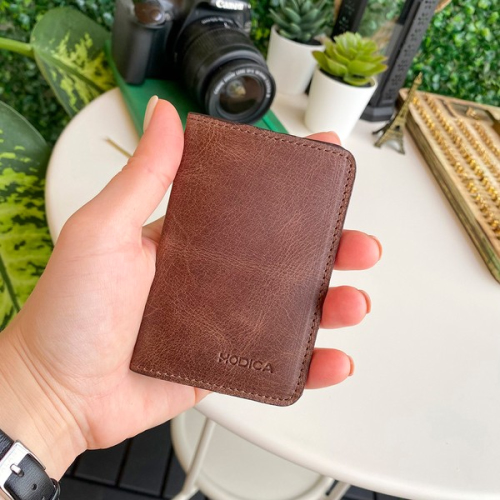 Modica Sovana – Hakiki Deri Natural İnce Minimalist Tasarım Slim Unisex Cüzdan, Kompakt Kartlık, Kolay Taşınabilir (Kahverengi) Erkek Kartlık Fiyatı