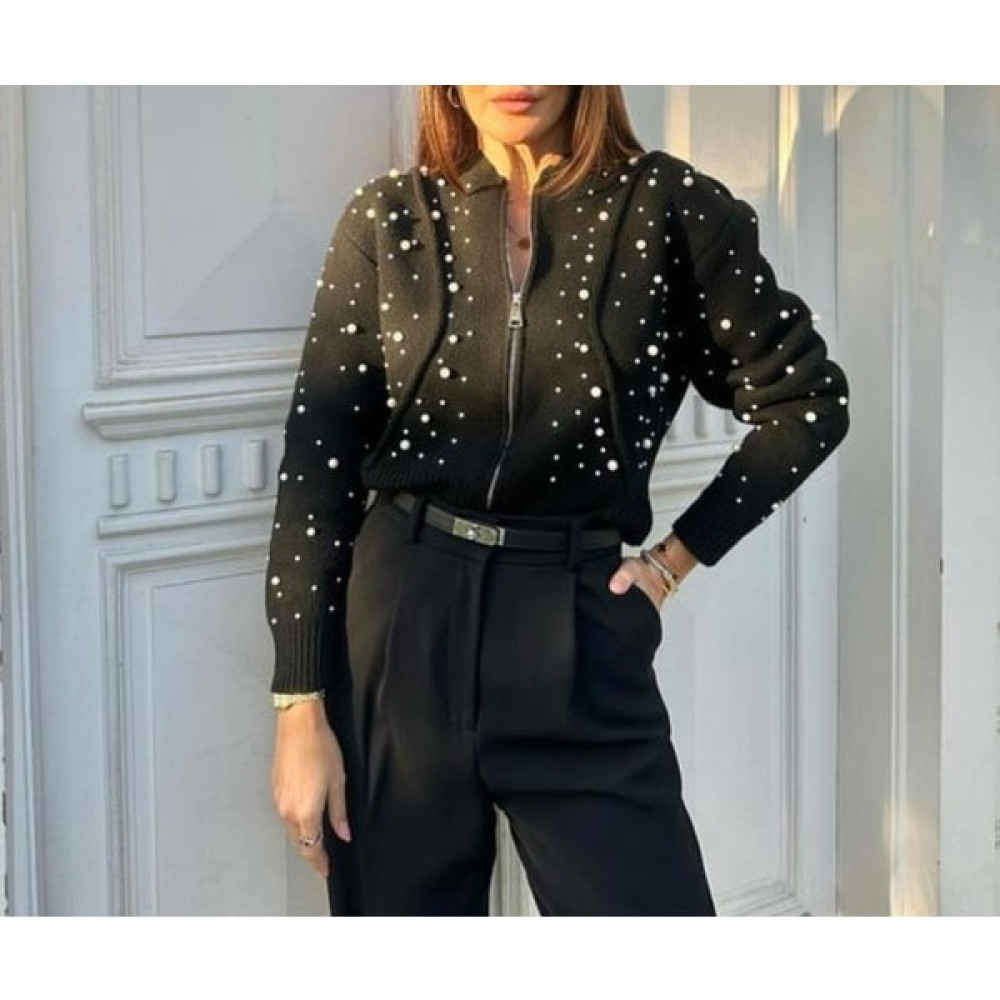 Modicca Butik Incili Triko Ceket Bayan Ceket Fiyatı