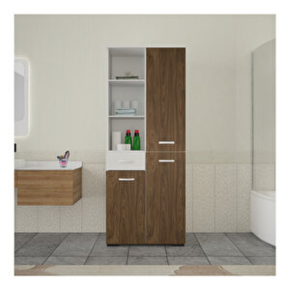 Modilayn Afra 55x165 Cm Banyo Dolabi Ceviz-beyaz Banyo Dolabı / Mobilyası Fiyatı
