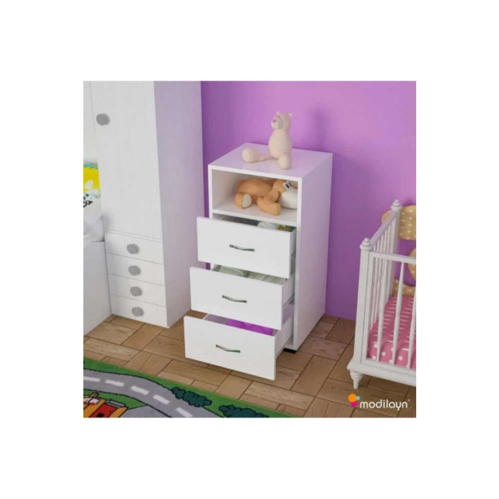 Modilayn Irmak 45 Cm Dar 3 Cekmeceli Sifonyer, Komidin Komidin & Şifonyer Fiyatı