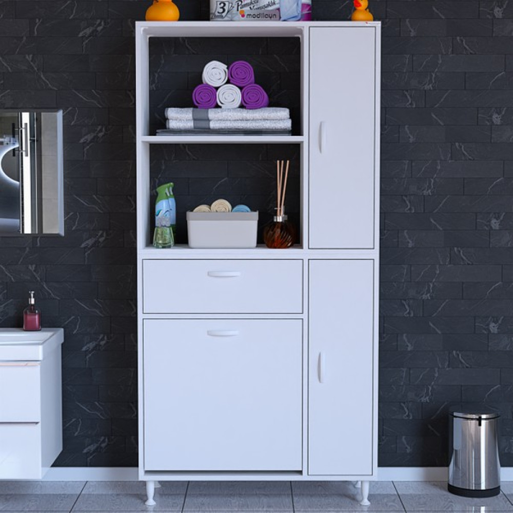 Modilayn Mis Urla Yenice 90 x 183 x 31,5 cm Kirli Çamaşır Sepetli Banyo Dolabı Banyo Dolabı / Mobilyası Fiyatı