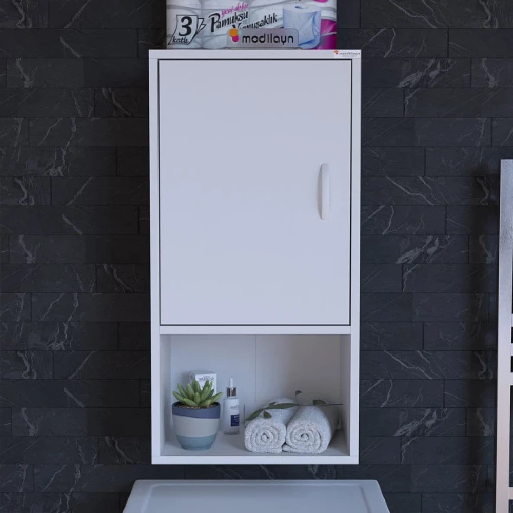 Modılayn Sıle 50 X 85 X 32,5 Cm Makine Ustu Asma Dolap, Cok Fonksiyonlu Banyo Dolabi Banyo Dolabı / Mobilyası Fiyatı