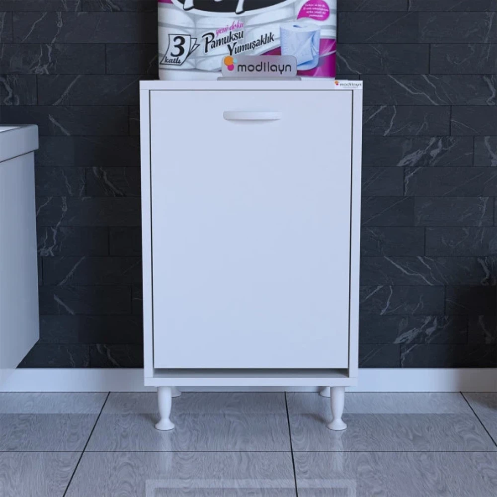 Modilayn Soke 50 X 75 X 32,5Cm 1 Goz Sepetli Kirli Camasir Pratik Cok Foksiyonlu Duzenleyici Dolap Banyo Dolabı / Mobilyası Fiyatı