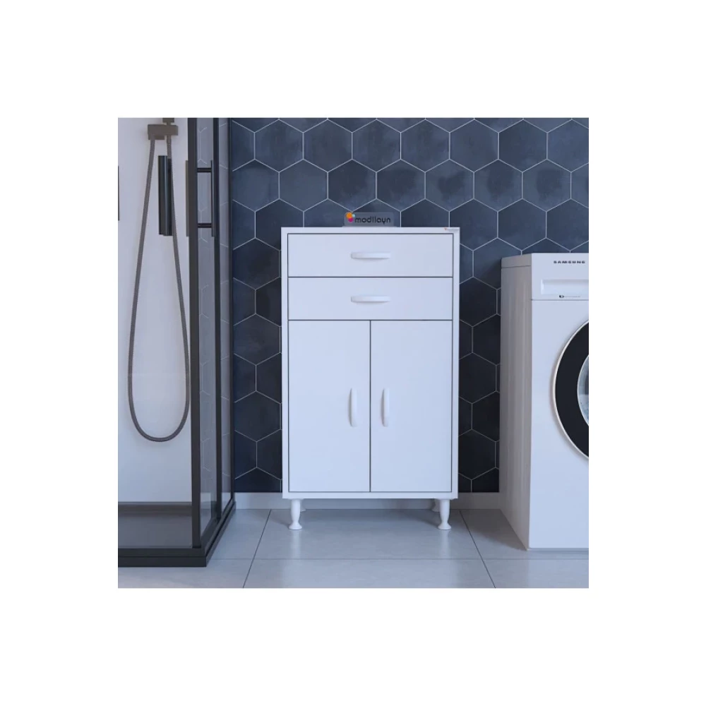 Modilayn Trendline 54 X 95,1 X 32,5 Cm 2 Kapakli 2 Cekmeceli 2 Bolmeli Cok Amacli Banyo Dolabi Banyo Dolabı / Mobilyası Fiyatı
