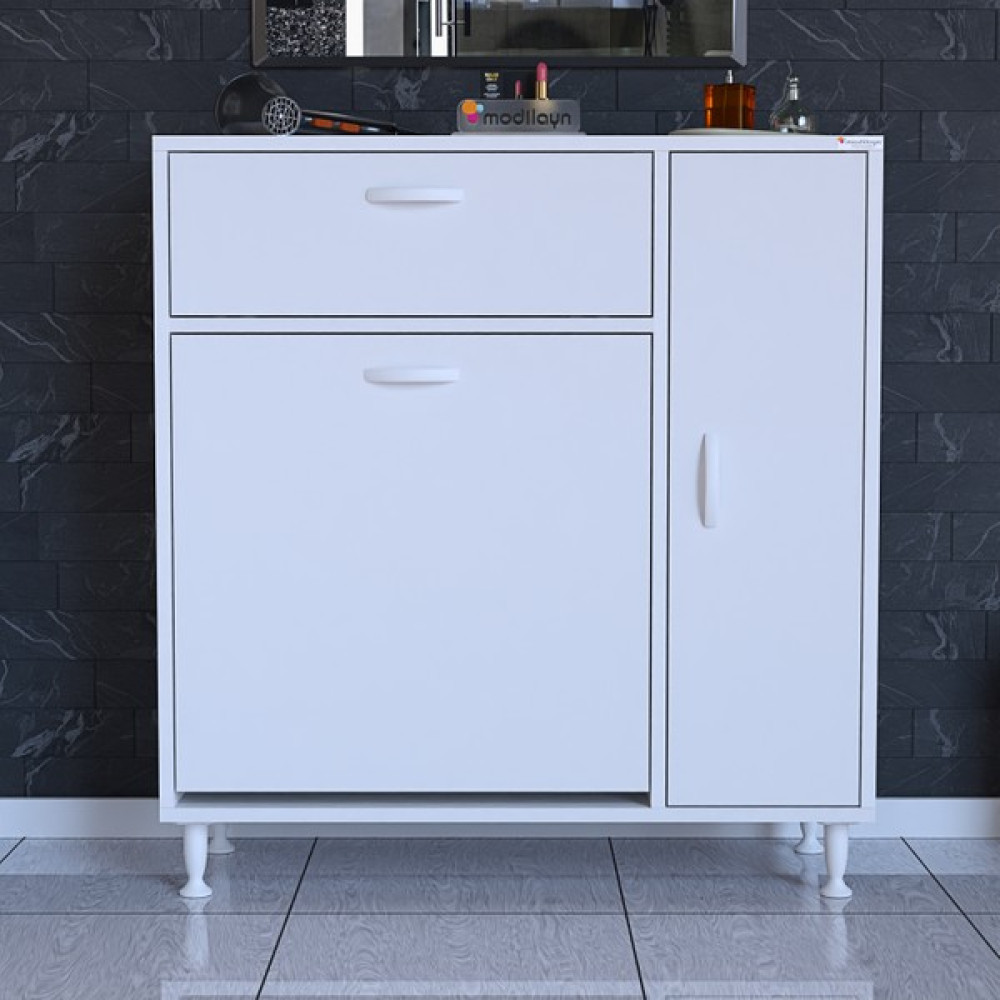 Modilayn Yenice 90 x 97,5 x 31,8 cm Kirli Çamaşır Sepetli Banyo Dolabı Banyo Dolabı / Mobilyası Fiyatı