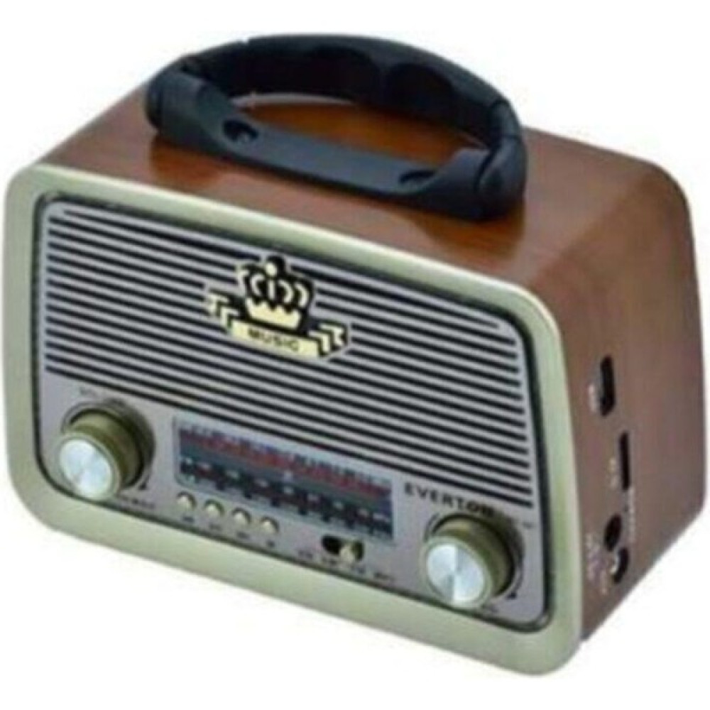 Modizu Everton RT-301 Nostalji Bluetooth Şarjlı Radyo USB Sd Mp3 Player - Kahverengi Alarmlı Saatler & Radyolar Fiyatı