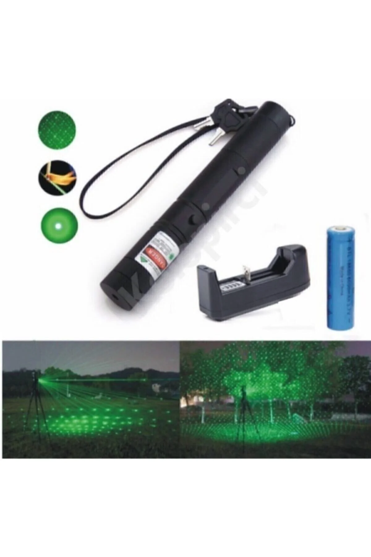 Modizu Şarjlı 5000mv Yeşil Lazer Pointer" Kamp Malzemeleri Fiyatı