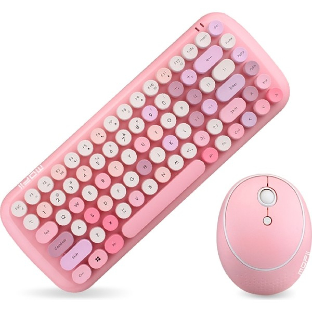Mofıı Cadny Pembe Kız Kalp Mini Karışık Renk Kablosuz Klavye Mouse Set (Pembe) (Yurt Dışından) Oyuncu Klavyesi Fiyatı