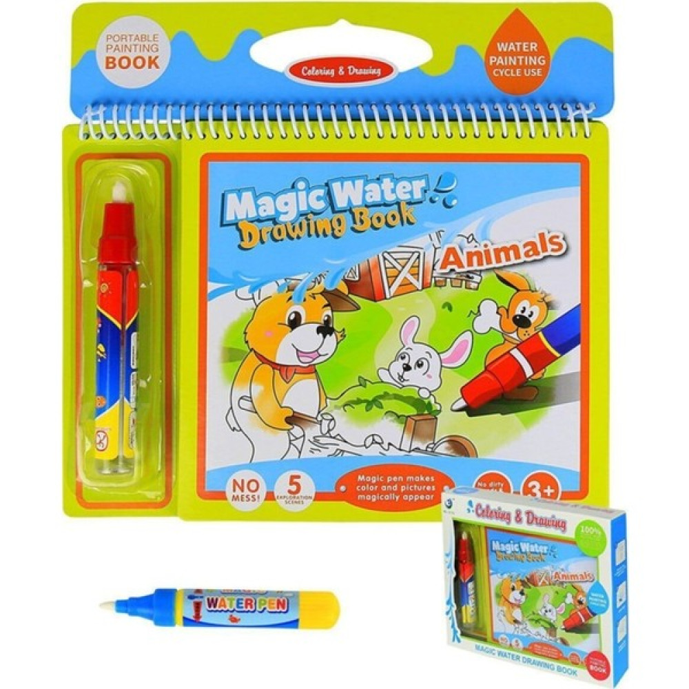 Mofy Baby Magic Water Sihirli Boyama Kitabı Hayvanlar Aktivite & Eğitici Kitaplar Fiyatı