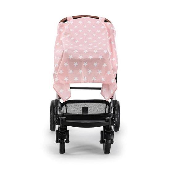 Moje Pembe Yıldız Poplin Puset Bebek Arabası Örtüsü