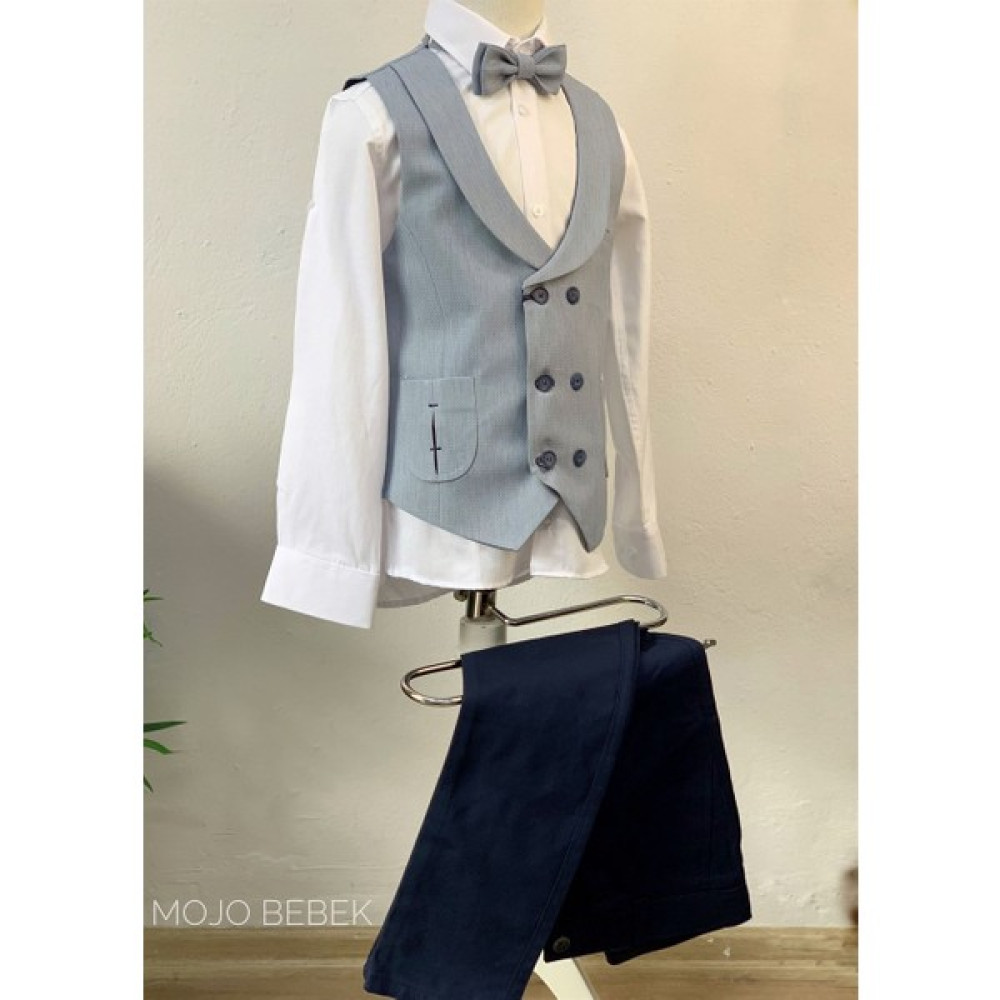 Mojo Bebek Erkek Çocuk Cepli Spor Yelekli Takım 20439 Gri Erkek Çocuk Giyim Takımı Fiyatı