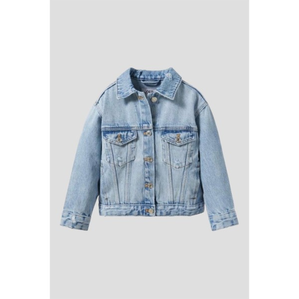 Mojo Bebek Mojo Kız Çocuk Denim Ceket 1841 Kot Mavi Kız Çocuk Mont Fiyatı