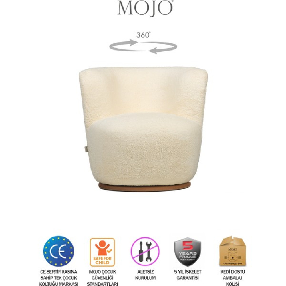 MOJO Kiwi Twist Dönen Ayaklı Çocuk Koltuğu Krem Bebek-Çocuk Odası Fiyatı