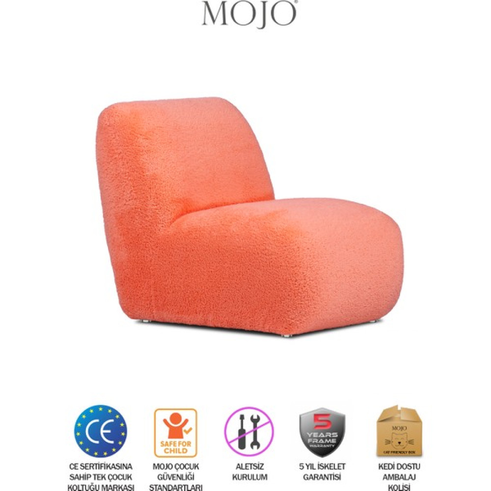 MOJO Latte Çocuk Koltuğu Mercan- Ce Sertifikalı - Nar Çiçeği Bebek-Çocuk Odası Fiyatı