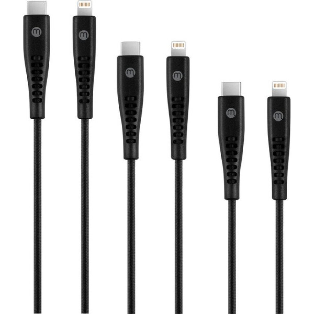 Mojue By ttec Ekstra Dayanıklı USB-C - iPhone Lightning 3A 3’lü Şarj Kablosu 120/200/300 cm - Siyah Oto Boyaları Fiyatı