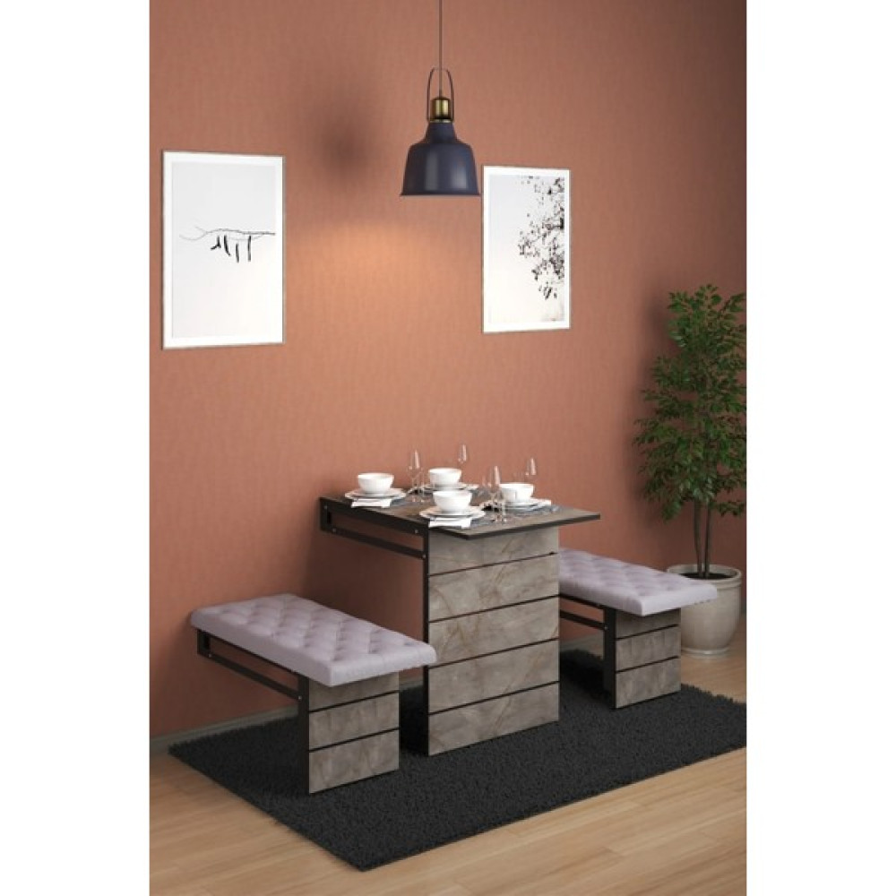 Moka Park AVM Açelya Döşemeli Yemek Masası 2 Tabureli Yemek Masası Yemek & Mutfak Masası Fiyatı