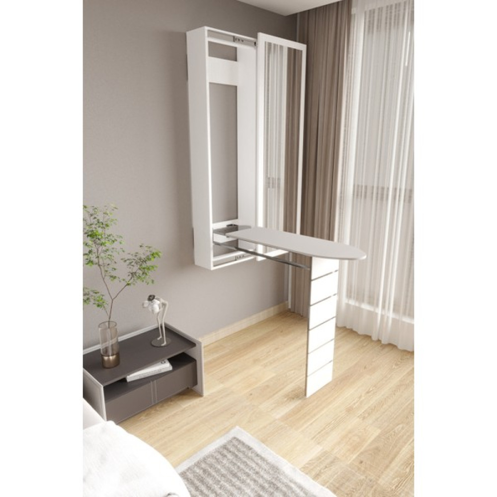 Moka Park AVM Aydınlık Dolaplı Ütü Masası Aynalı Dolap - Beyaz Masa - Sandalye & Tabure Fiyatı