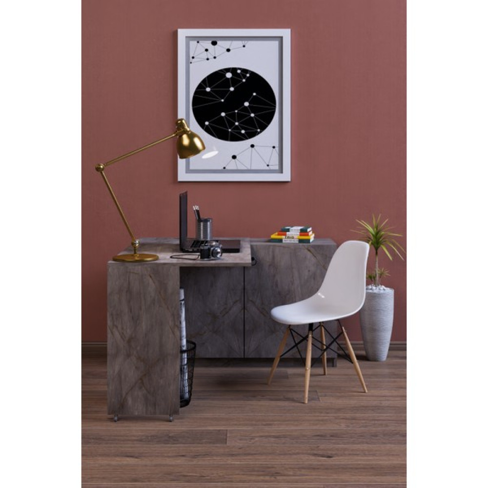 Moka Park AVM Flor Masa Çalışma Masası Çokamaçlı Masa - 75 - Gri Çalışma Masası Fiyatı