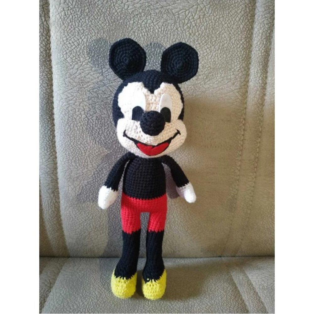 Moka Shopin Mickey Mouse Amigurumi - Siyah - Kırmızı Bebek Oyuncakları Fiyatı