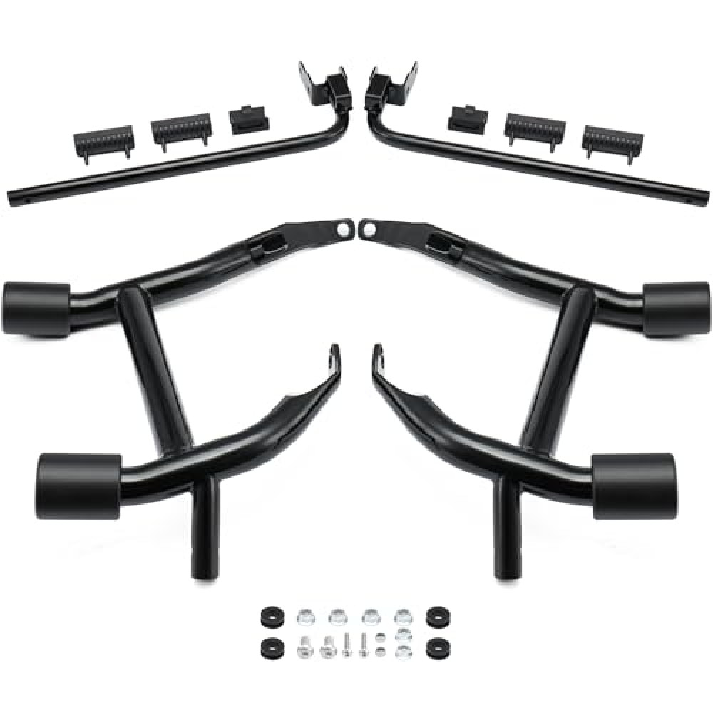 MoKitDora 2023-2025 Street Glide Road Glide Saddlebag Guard Rear Crash Bars for Harley FLHXSE FLTRXSE FLHX FLTRX FLTRXSTSE Tip-Over Rail Mount Bracket Support, Black