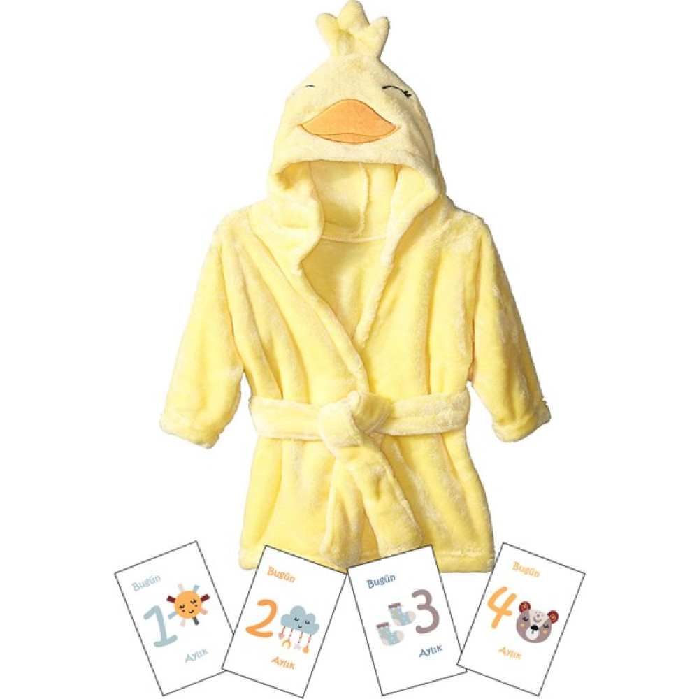 Moky Design Bebek Hediyelik Yenidoğan Bornoz ve Aylık Konsept Anı Kart 12 Adet, Kız Baby Shower Bebek Beslenme Gereçleri Fiyatı