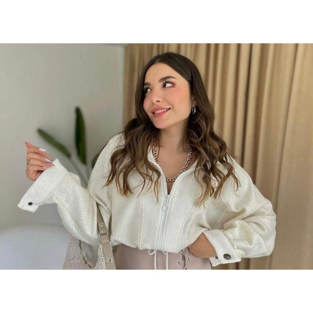 Molalife Özel Tasarım Fermuar Detaylı Sweatshirt Bayan Mont Fiyatı