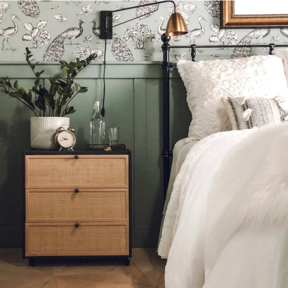 Mold Home Ahşap Hazeranlı Siyah Komodin Komidin Fiyatı