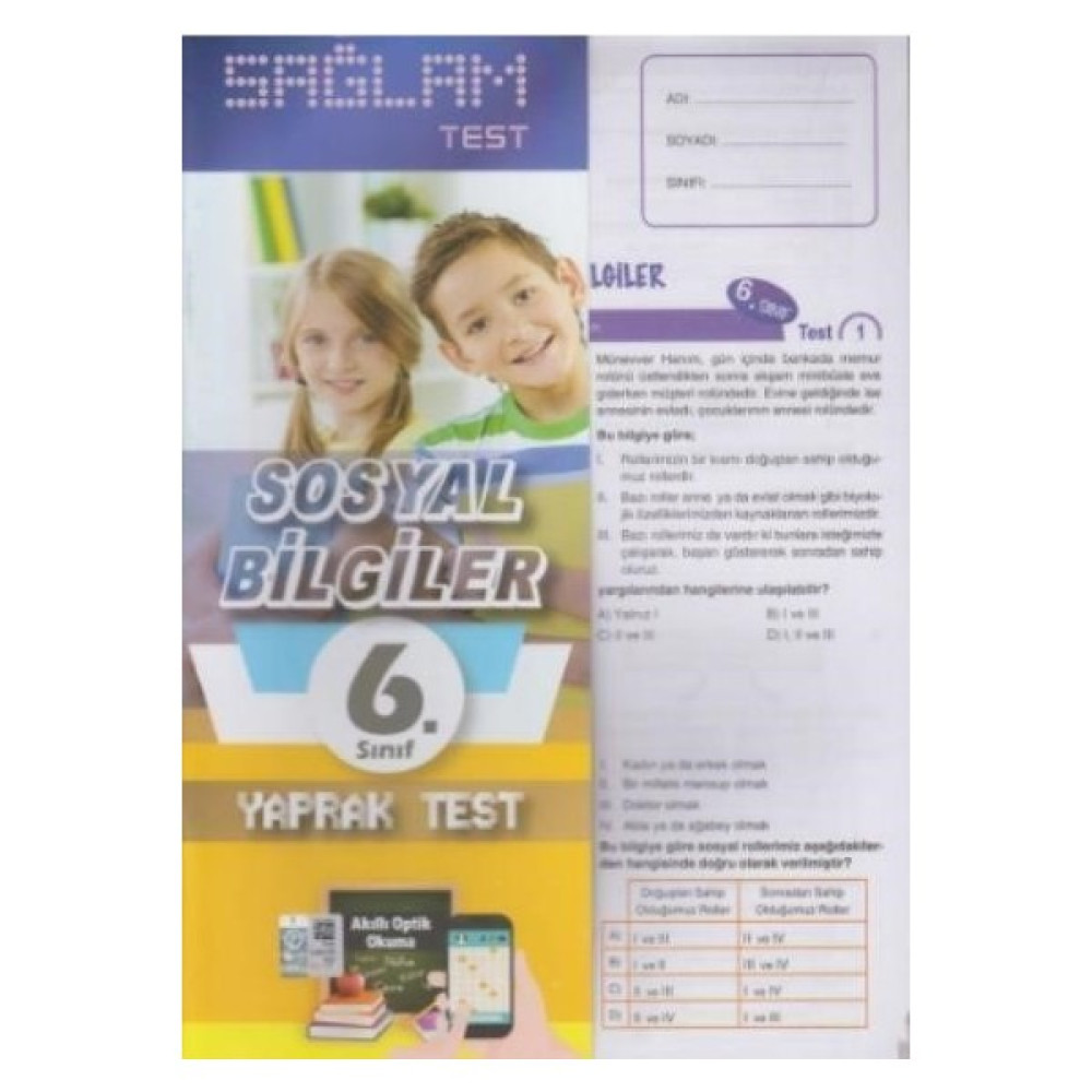 Molekül 6. Sınıf Sosyal Bilgiler Sağlam Yaprak Test Poşetliyeni Sosyal Bilgiler Fiyatı