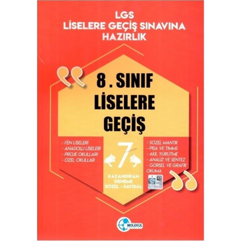 Molekül 8. Sınıf Lgs Fasikül Deneme 7 Li Ders Sınav Kitapları Fiyatı
