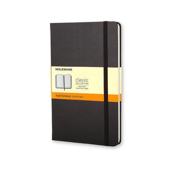 Moleskine QP060 Siyah Çizgili Sert Kapaklı Defter