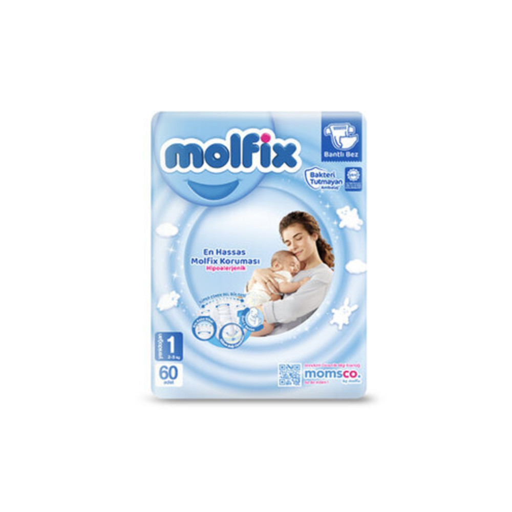 Molfix Avantajlı Paket 1 Beden Yenidoğan 2-5 Kg 60lı Bebek Bezi Fiyatı