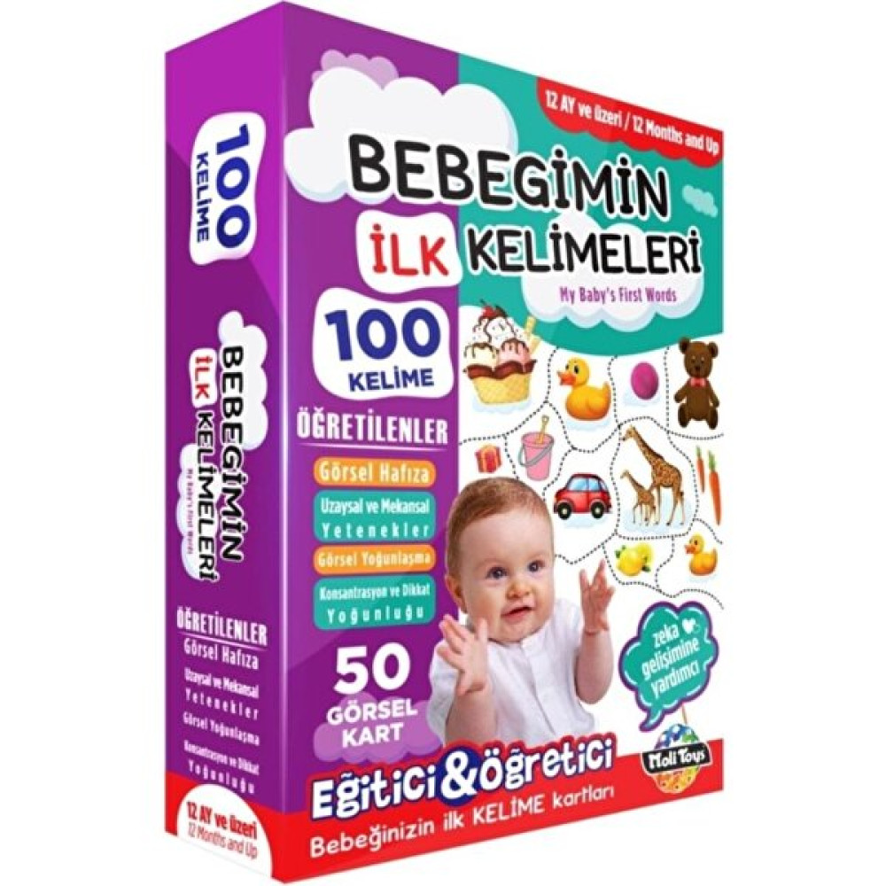 Moli Toys Bebeğimin Ilk 100 Kelime Kartları 8681511001575 Eğitici Oyuncak Fiyatı