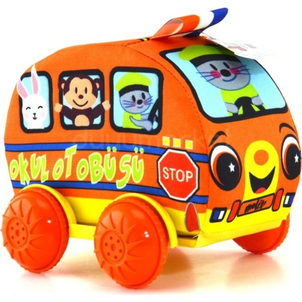 Molie Ilk Soft Arabam Okul Otobüsü MOL-034 Peluş Oyuncaklar Fiyatı