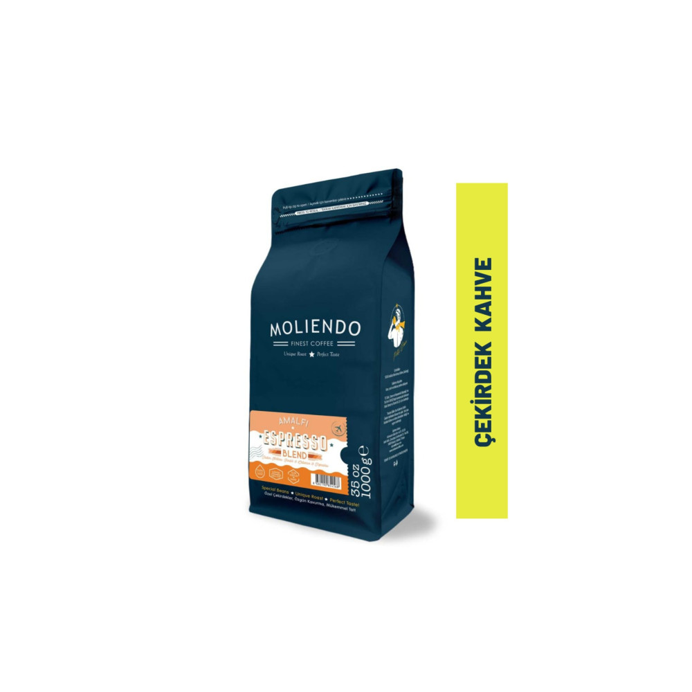 Moliendo Finest Coffee Amalfi Espresso Blend ( Çekirdek Kahve ) 1000 G. Çekirdek Kahve Beden Kahve Fiyatı