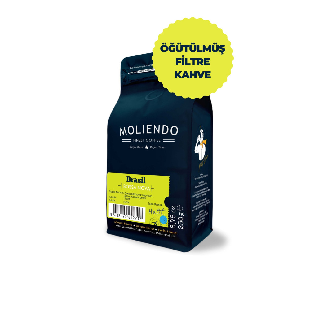 Moliendo Finest Coffee Brasil Bossa Nova Yöresel Kahve ( Öğütülmüş Filtre Kahve ) 250 G. Filtre Kahve Beden Kahve Fiyatı