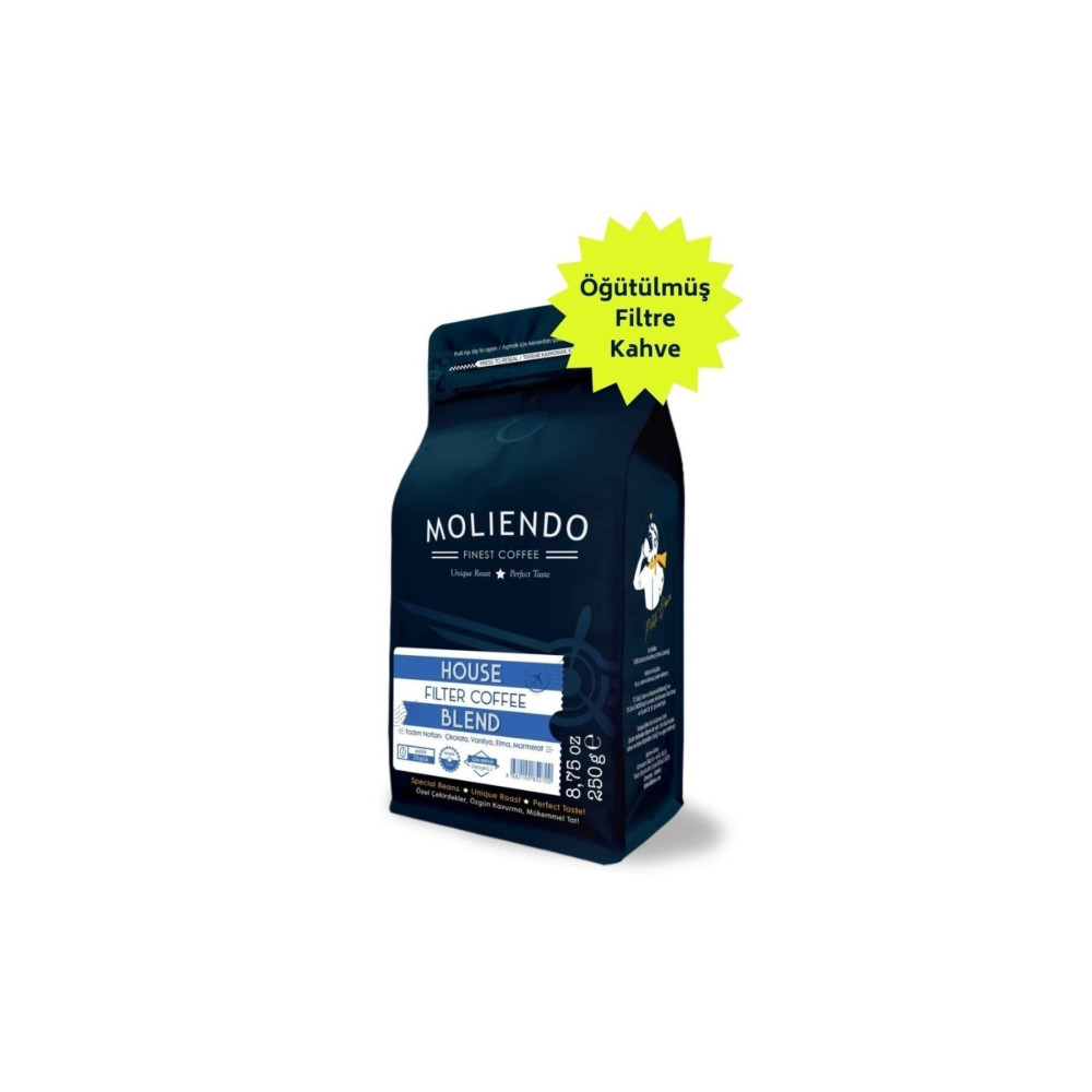 Moliendo Finest Coffee House Blend Filtre Kahve ( Öğütülmüş Filtre Kahve ) 250 G. Filtre Kahve Beden Kahve Fiyatı