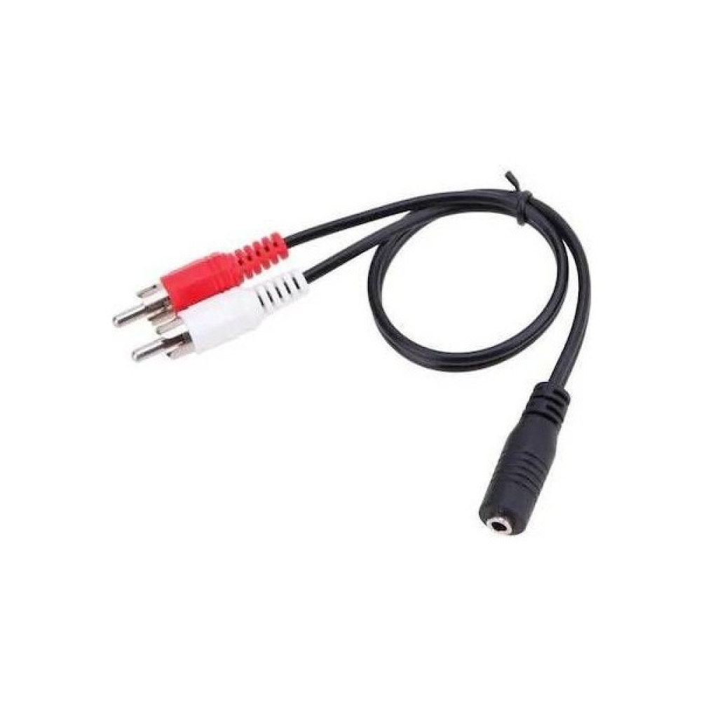 Molix Dişi Stereo Lale Kablo Dişi 3.5 mm RCA Kablo Stereo 3,5 mm Dişi 2x RCA Erkek Ses Çevirici Kablo Görüntü Kablosu Fiyatı