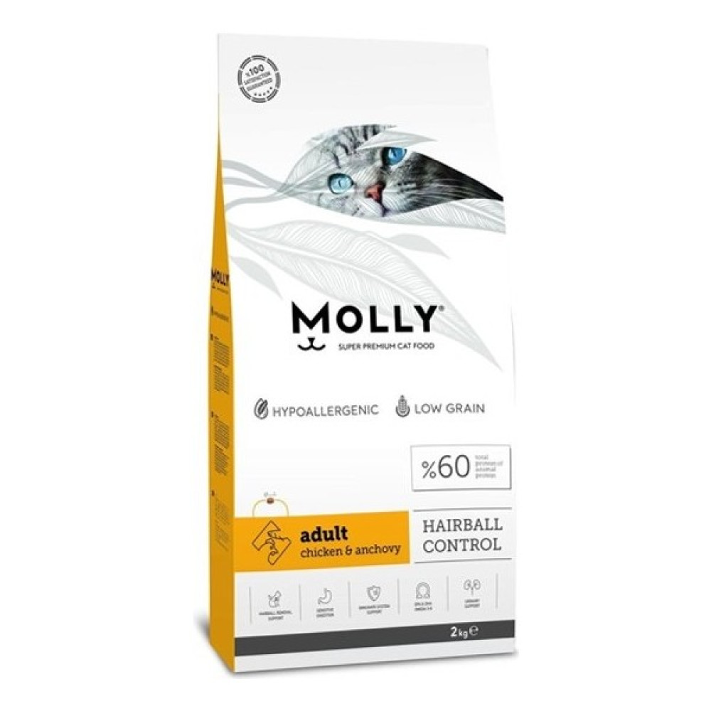 Molly Düşük Tahıllı Hipoalerjenik Tavuklu Yetişkin Kedi Maması 2 kg Evcil Hayvan Ürünleri Fiyatı