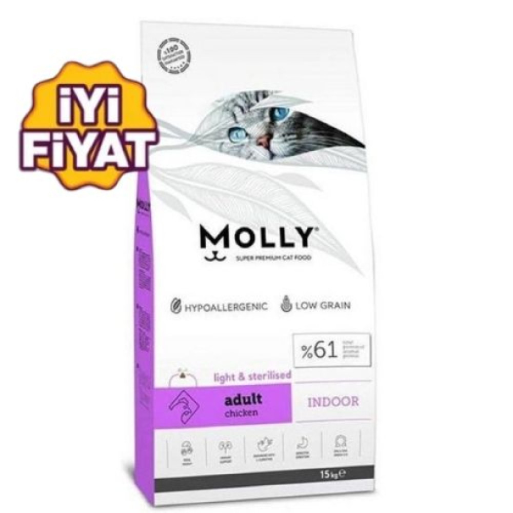 Molly Kisirlastirilmis Kedi Mamasi Sterilised Tavuklu 15 Kg Evcil Hayvan Ürünleri Fiyatı