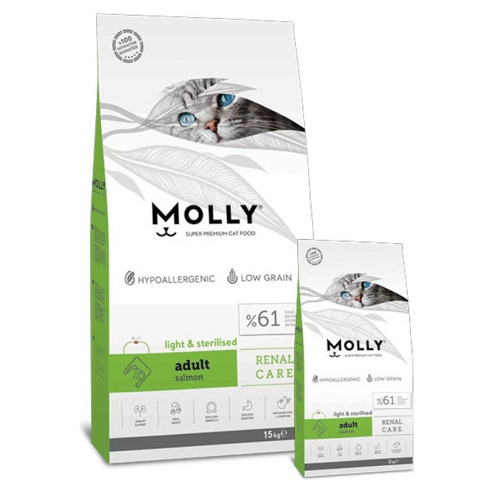 Molly Kısırlaştırılmış Yetişkin Kedi Maması Somonlu 15KG Mollykısırsomon Evcil Hayvan Ürünleri Fiyatı