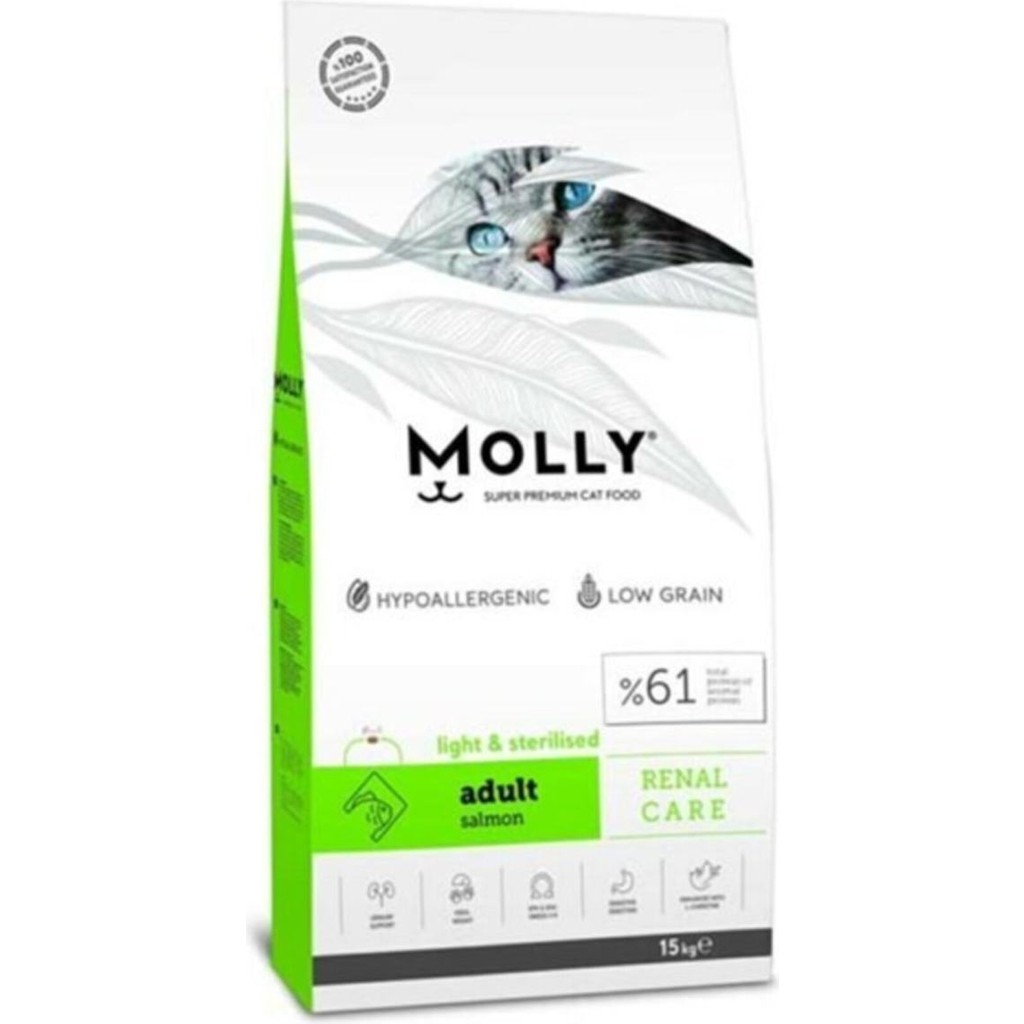 Molly Light Sterilised Kısır Kedi Maması Somonlu 15 kg Evcil Hayvan Ürünleri Fiyatı